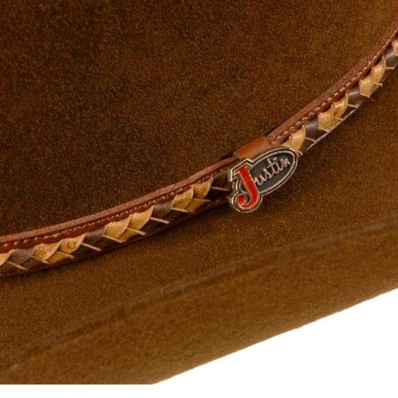 Justin® Men's Plains 2X Brown Wool Felt Western Hat JF0242PLNS40 - Picture 5 of 8